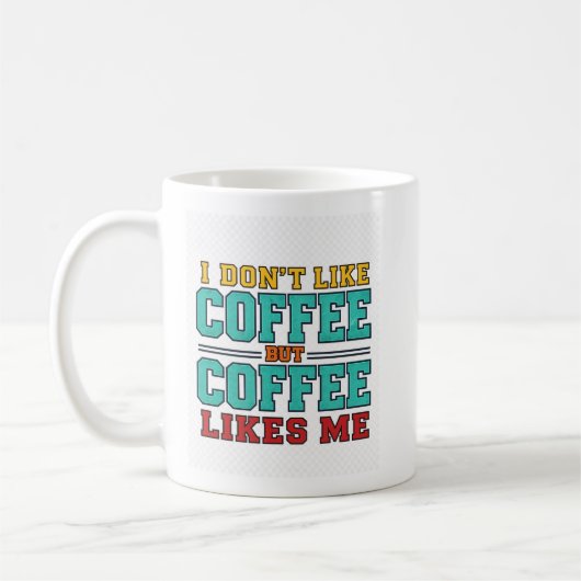 Grappig koffie typografie ontwerp koffiemok (Links)
