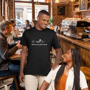Grappig Koffie Werk Quote Koffie is mijn geestdier T-shirt