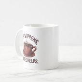 Grappig koffieleven woordkunst  koffiemok (Voorkant links)