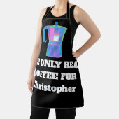 Grappig koffiesnob aangepaste naam de enige echte  schort (Insitu)