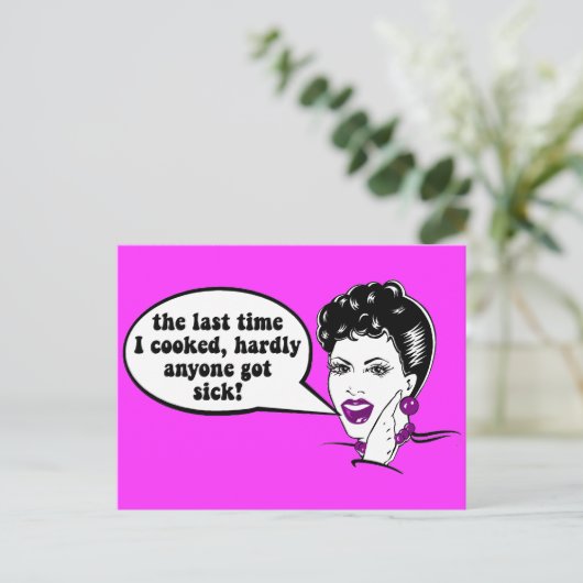 Grappig koken briefkaart (Staand voorkant)