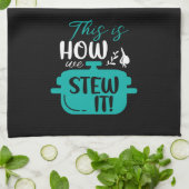 Grappig koken dit is hoe we het patroonpatroon stu theedoek (Gevouwen)