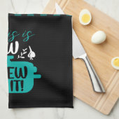 Grappig koken dit is hoe we het patroonpatroon stu theedoek (Quarter Fold)