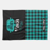 Grappig koken dit is hoe we het patroonpatroon stu theedoek (Horizontaal)