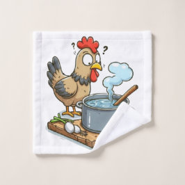 Grappig Koken Kip Schort – Hen maken soep Washandje