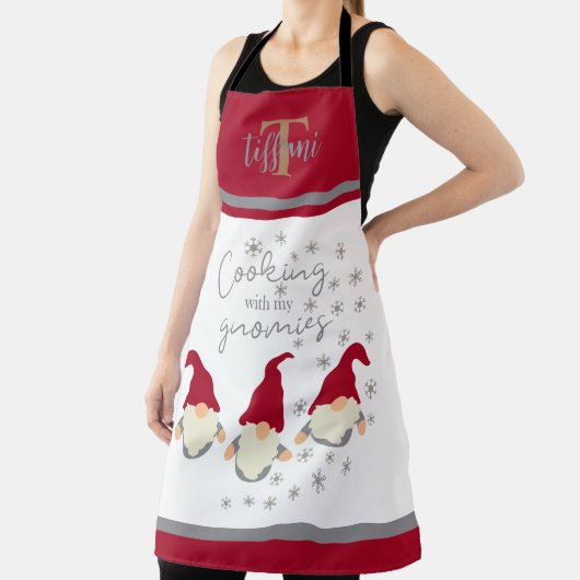 Grappig koken met mijn Gnomen Feestdagen Design Ad Schort (Insitu)