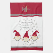 Grappig koken met mijn Gnomen Feestdagen Design Theedoek (Verticaal)