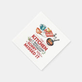 Grappig Koken Quote met gebruiksvoorwerpen Servet (Hoek)