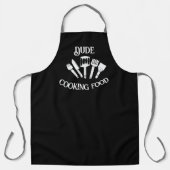 Grappig Koken Schort voor Mannen - 'Dude Cooking F (Voorkant)