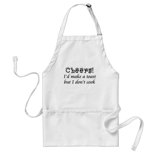 Grappig koken, slecht koken, keukenkleding standaard schort (Voorkant)