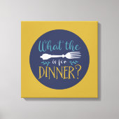 Grappig koken wat de vorkendronk keukenkunst is canvas afdruk (Voorkant)