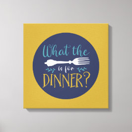 Grappig koken wat de vorkendronk keukenkunst is canvas afdruk