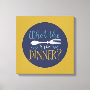 Grappig koken wat de vorkendronk keukenkunst is canvas afdruk