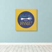 Grappig koken wat de vorkendronk keukenkunst is canvas afdruk (Insitu (Houten vloer))