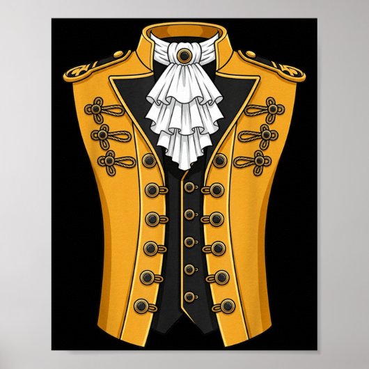 Grappig Koloniaal 18e-eeuws Historisch Amerika Poster (Voorkant)