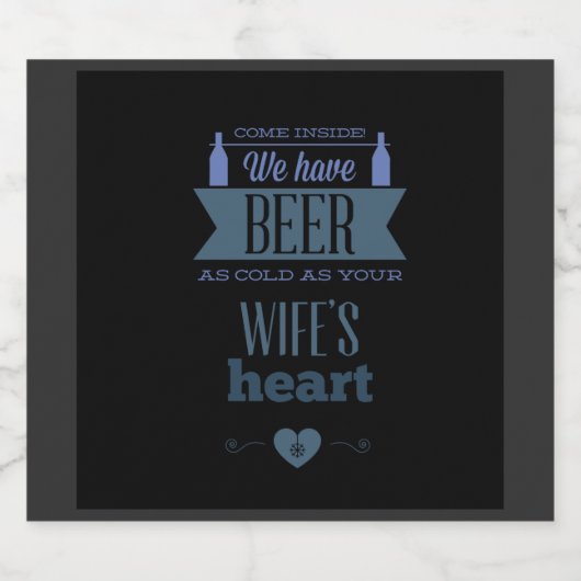 Grappig kom binnen bier label bier etiket (Enkel label)