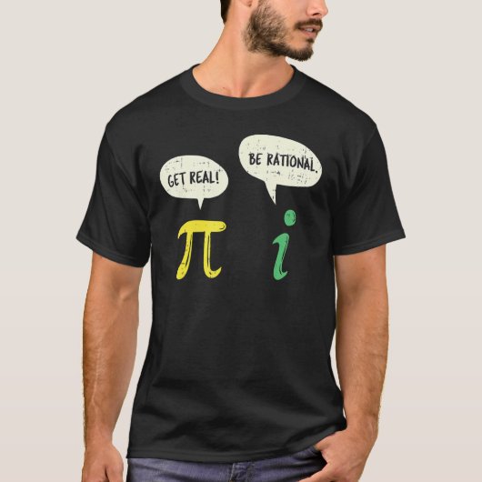 Grappig Kom Terug Wees Rationeel Pi Wiskunde Doce T-shirt (Voorkant)