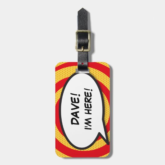 Grappig komisch boek dat ik hier persoonlijk ben bagagelabel (Voorkant verticaal)