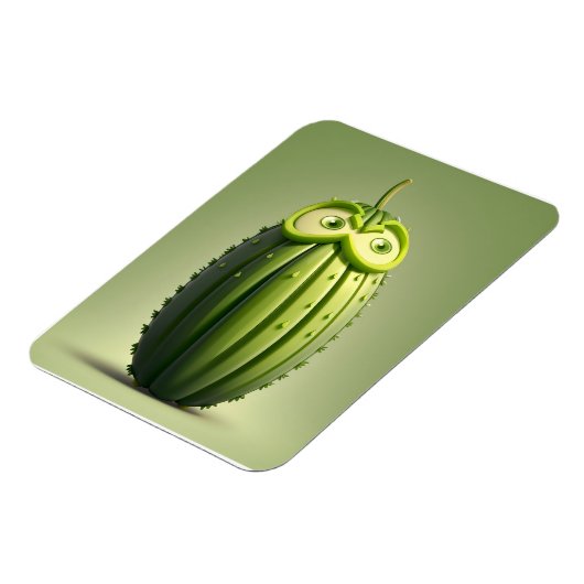 Grappig komkommer karakter magneet (Linkerzijde)
