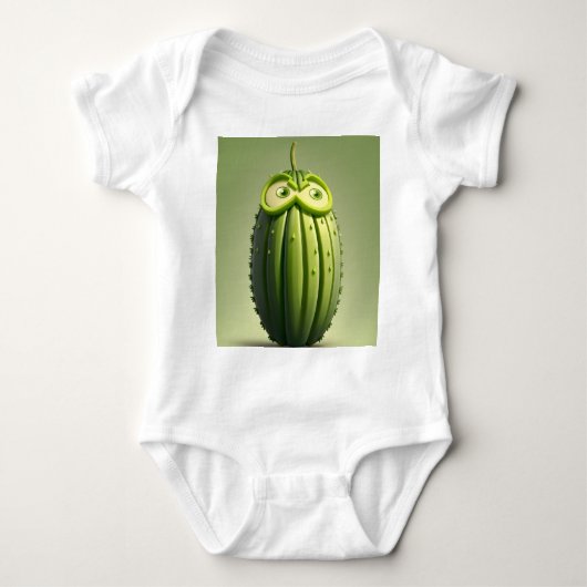 Grappig komkommer karakter romper (Voorkant)