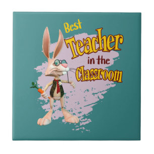Grappig Konijn Beste Leraar In De Klas Tegeltje