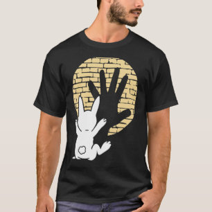 Grappig Konijn Bunny Hand Schaduw T-shirt