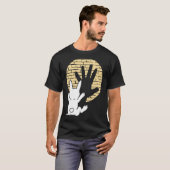 Grappig Konijn Bunny Hand Schaduw T-shirt (Voorkant volledig)