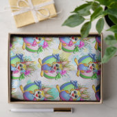 Grappig konijn dat een paasei bijt tissuepapier (Geschenk)