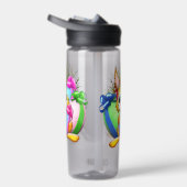 Grappig konijn dat een paasei bijt waterfles (Rechts)
