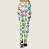 Grappig konijn dat in een paasei bijt leggings (Achterkant)