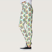 Grappig konijn dat in een paasei bijt leggings (Links)