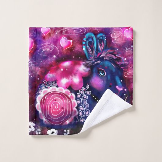 Grappig Konijn 'Glamour Bunny' Verjaardag Washandje (Wasdoekje)