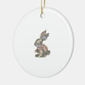 Grappig Konijn Haakwerk Patchwork Camo Konijn Gelu Keramisch Ornament (Links)