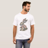 Grappig Konijn Haakwerk Patchwork Camo Konijn Gelu T-shirt (Voorkant volledig)