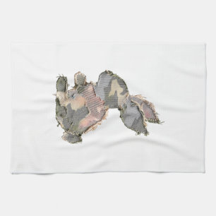 Grappig Konijn Haakwerk Patchwork Camo Konijn Gelu Theedoek