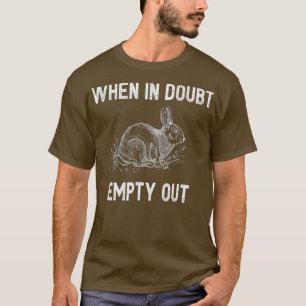 Grappig konijn jacht grote sarcastische jager t-shirt