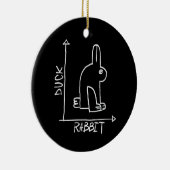 Grappig konijn of eend, diptiek met wilde dieren keramisch ornament (Rechts)