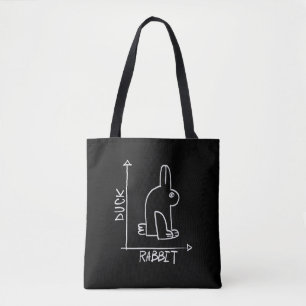 Grappig Konijn of Eend, diptiek met wilde dieren Tote Bag