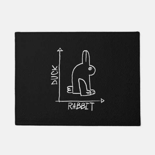 Grappig konijn of eend, wilde dieren diptiek deurmat (Voorkant)
