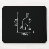 Grappig konijn of eend, wilde dieren diptiek muismat (Voorkant)