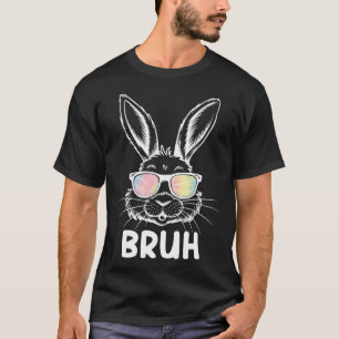 Grappig Konijn Paasgezicht Glas Pasen T-shirt