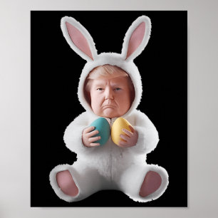 Grappig Konijn Pasen Trump Meme Gelukkig Pasen Poster