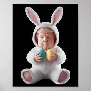 Grappig Konijn Pasen Trump Meme Gelukkig Pasen Poster