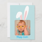 Grappig Konijn Persoonlijke Foto Pasen Vakantiekaa Feestdagenkaart (Voorkant)