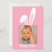 Grappig Konijn Persoonlijke Foto Pasen Vakantiekaa Feestdagenkaart (Voorkant)