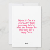 Grappig Konijn Persoonlijke Foto Pasen Vakantiekaa Feestdagenkaart (Achterkant)