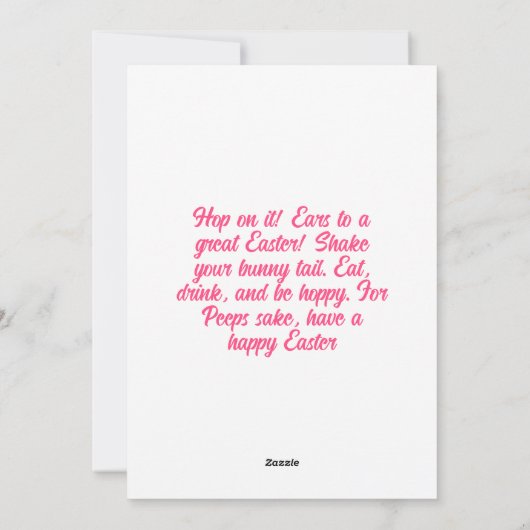 Grappig Konijn Persoonlijke Foto Pasen Vakantiekaa Feestdagenkaart (Achterkant)