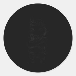 Grappig konijn retro voor jongens mannen vrouwen j ronde sticker