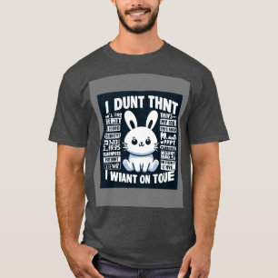 Grappig konijn T-shirt Schattige Bunny Graphic T