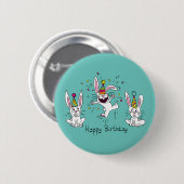 Grappig Konijn Verjaardag Kinderen Ronde Button 5,7 Cm (Voorkant /achterkant)